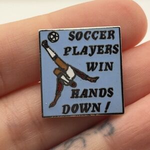 Vintage Soccer Players Win Hands Down! Mafco Sports Lapel Hat Pin